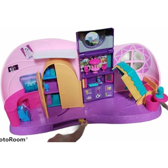 Polly Pocket Bundle • SUV • Go Bed Room Playset • Hidden Places Beach Vibes • - Picture 13 of 14
